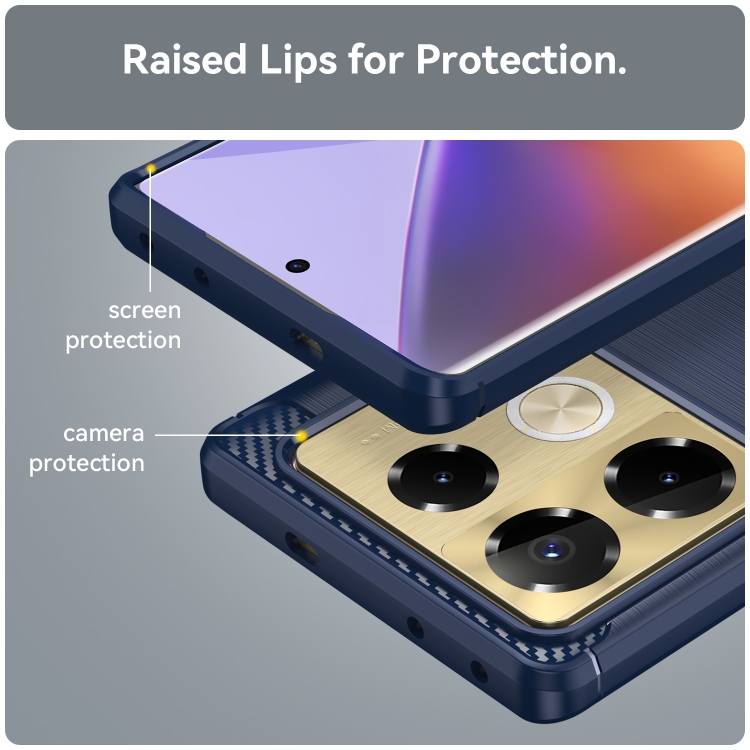 FLEXI TPU Husă De Protecție Infinix Note 40 Pro / 40 Pro+ 5G Albastru