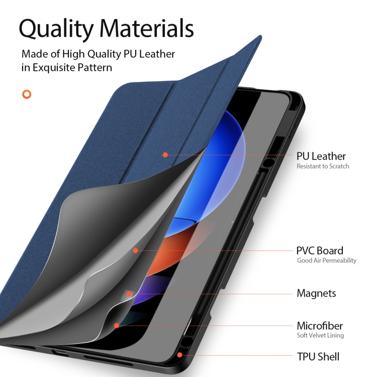 Husă Rabatabilă DUX DOMO Pentru Xiaomi Pad 6S Pro Blue