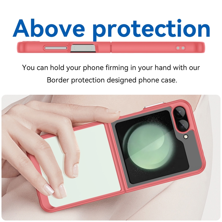 CRYSTAL Husă De Protecție Pentru Samsung Galaxy Z Flip6 5G Roșu