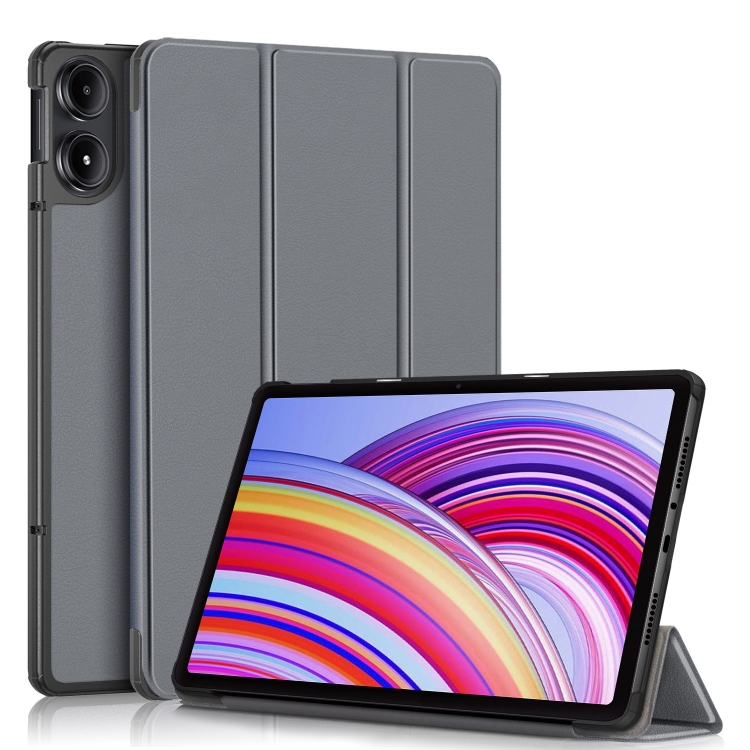 LEATHER Capac Cu Balamale Pentru Xiaomi Redmi Pad Pro / Pad Pentru 5G Gri