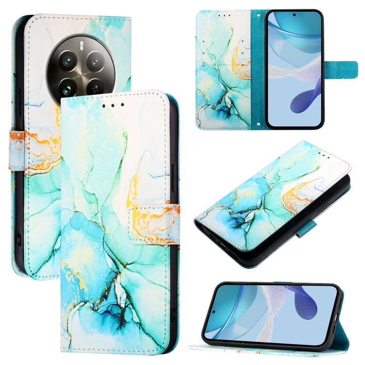 ART MARBLE Husă Portofel Pentru Realme 12 Pro 5G / 12 Pro+ 5G GREEN