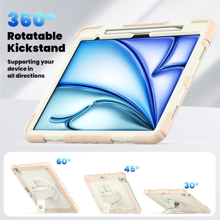 SOLID 360 Husă Durabilă Pentru Apple IPad Air 13 2024 Bej-roz