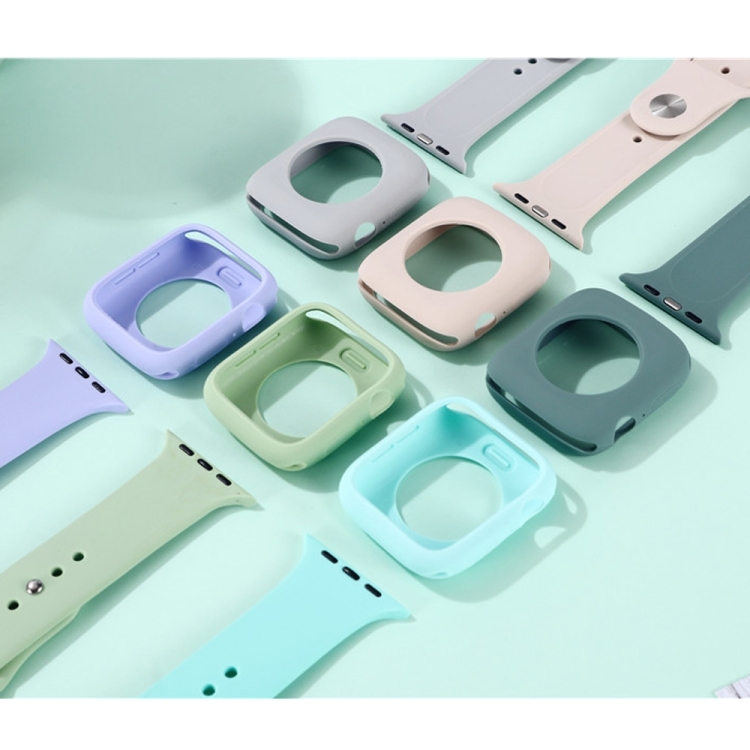 PROTEMIO COVER SET Curea + Carcasa Ceas Apple Watch 6 / 5 / 4 / SE 40mm Albastru închis