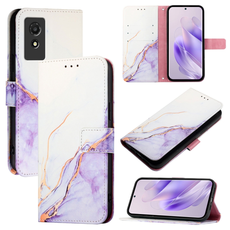 ART MARBLE Husă Portofel Pentru TCL 501 PURPLE