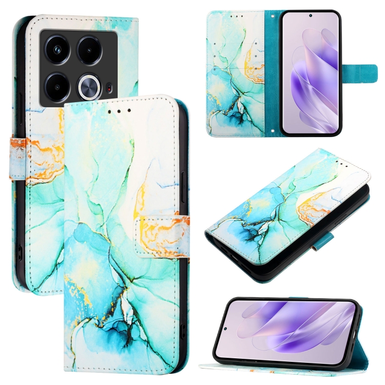 ART MARBLE Husă Portofel Pentru Infinix Note 40 GREEN