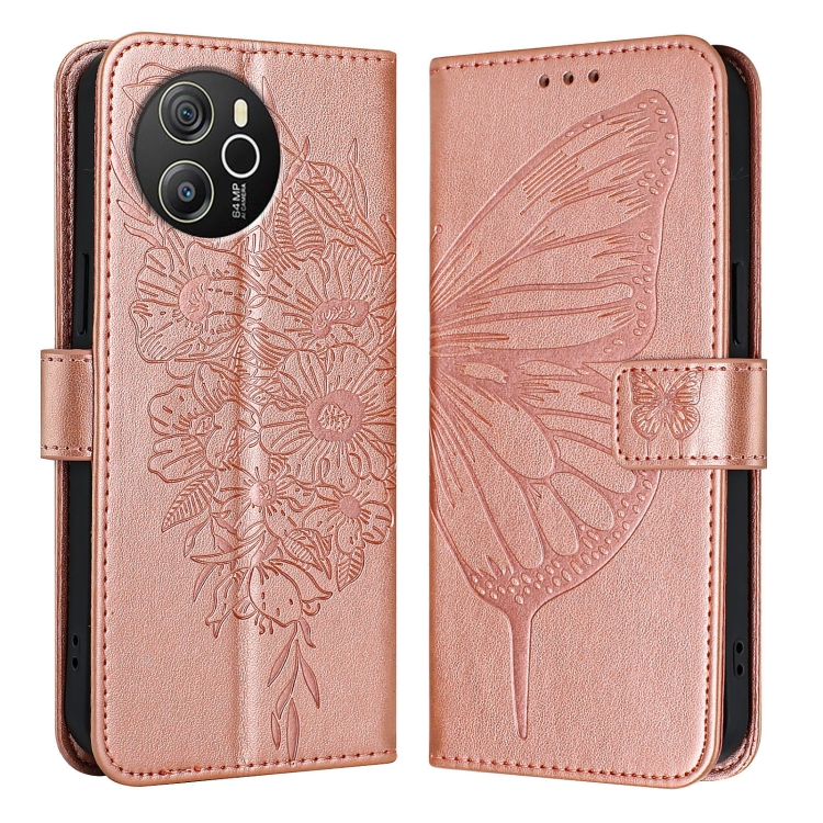 ART BUTTERFLY Husă Portofel Pentru Blackview Shark 8 Rose Gold