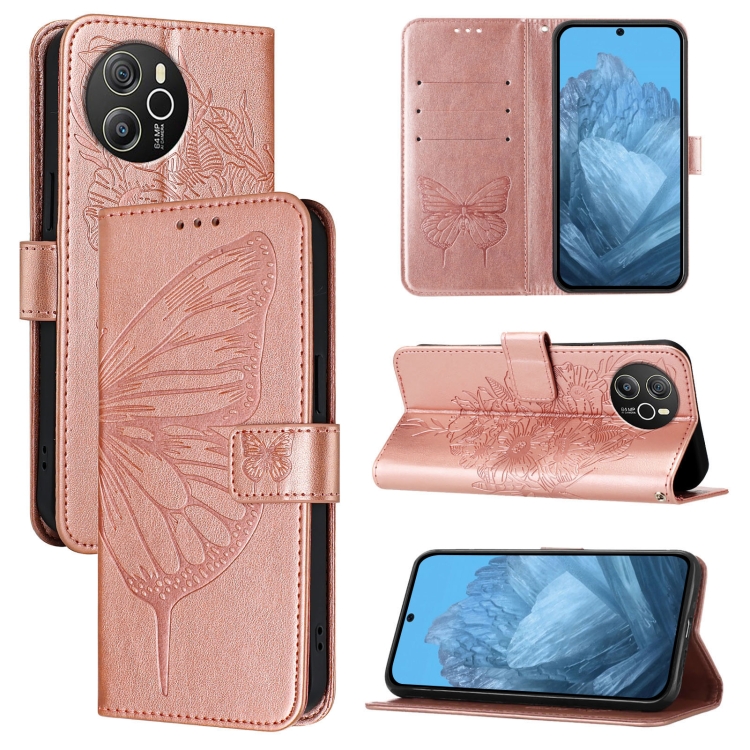 ART BUTTERFLY Husă Portofel Pentru Blackview Shark 8 Rose Gold