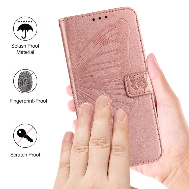 ART BUTTERFLY Husă Portofel Pentru Blackview Shark 8 Rose Gold