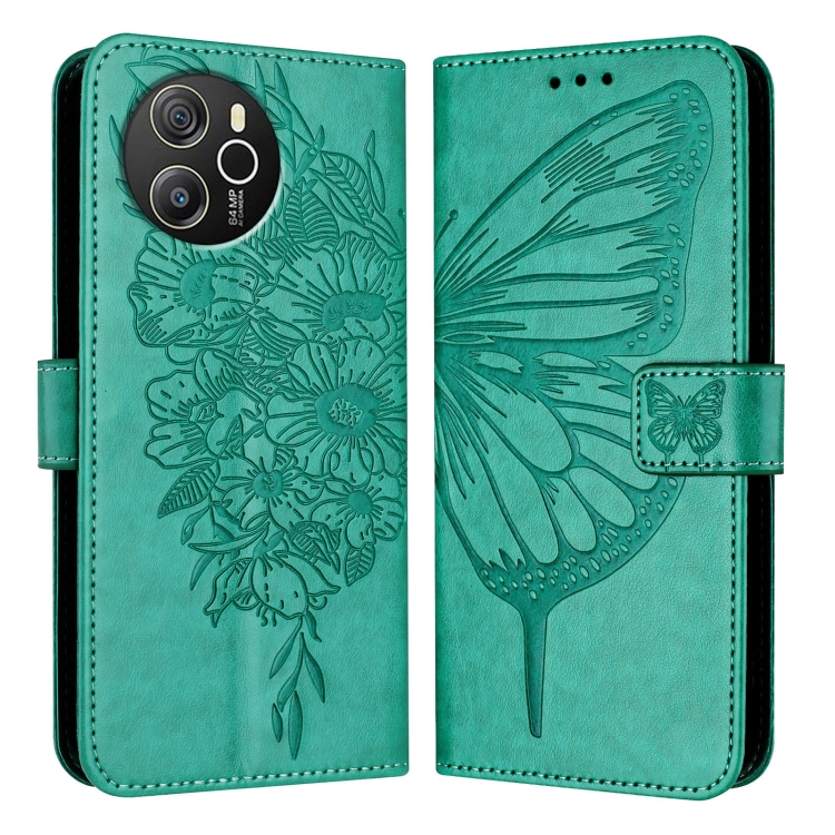 ART BUTTERFLY Husă Portofel Pentru Blackview Shark 8 Verde