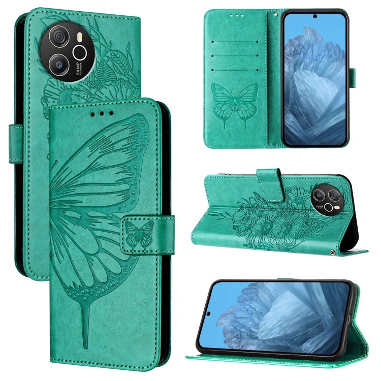 ART BUTTERFLY Husă Portofel Pentru Blackview Shark 8 Verde