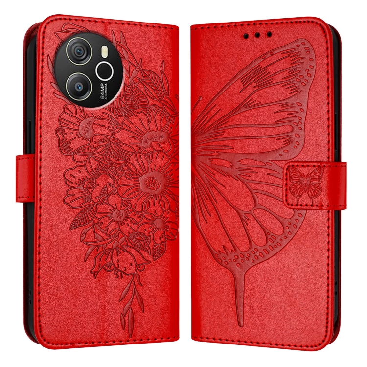 ART BUTTERFLY Husă Portofel Pentru Blackview Shark 8 Roșu