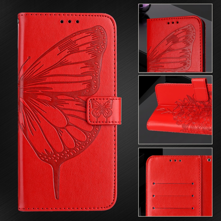 ART BUTTERFLY Husă Portofel Pentru Blackview Shark 8 Roșu