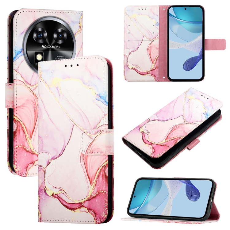 ART MARBLE Husă Portofel Pentru Oukitel C37 ROSE GOLD