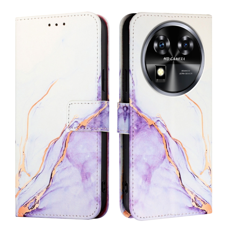 ART MARBLE Husă Portofel Pentru Oukitel C37 PURPLE