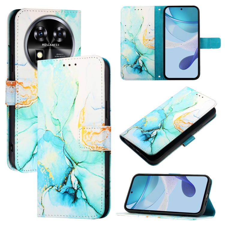 ART MARBLE Husă Portofel Pentru Oukitel C37 GREEN