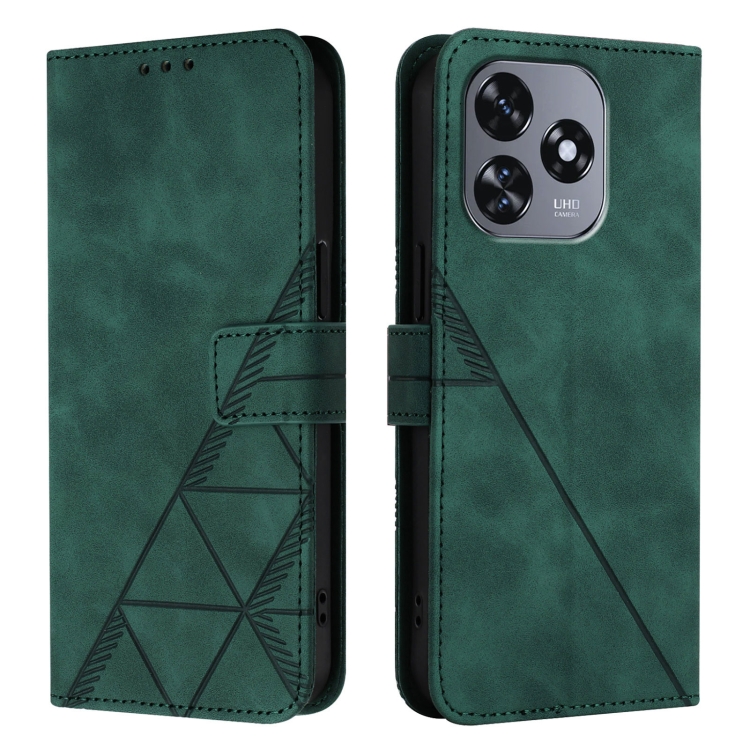 TRIANGLE Husă Portofel Cu Curea Oukitel C51 Verde