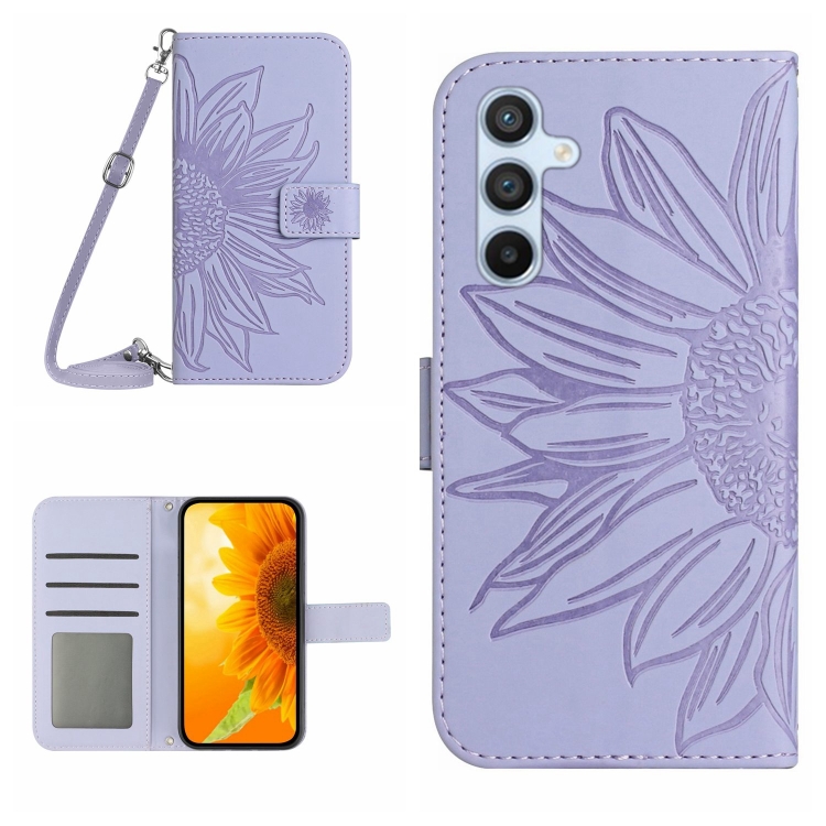 ART SUNFLOWER Husă Portofel Cu șnur Pentru Samsung Galaxy S24 FE 5G Violet