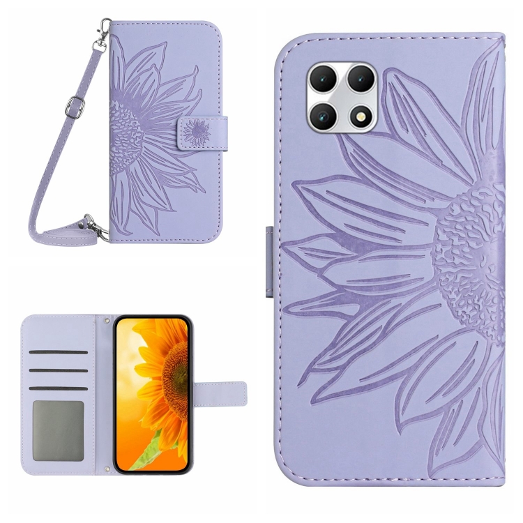 ART SUNFLOWER Husă Portofel Cu șnur Pentru T Phone 2 Violet