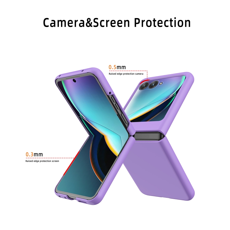 EXTRA PC Capac Din Plastic Cu Sticlă Pentru Afișaj Extern Motorola Razr 50 Ultra Violet