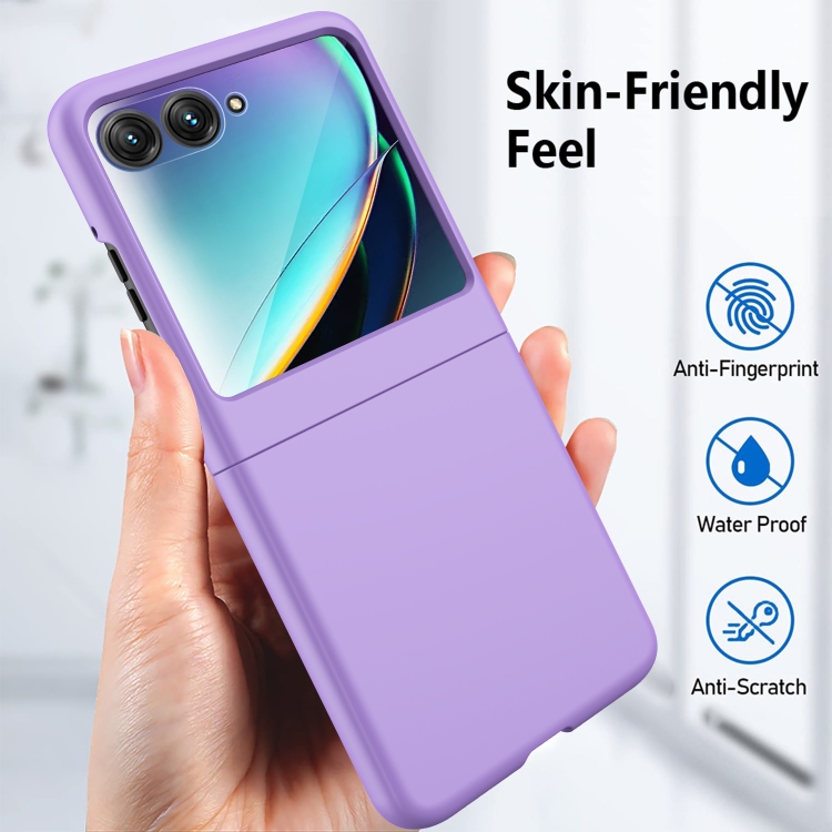 EXTRA PC Capac Din Plastic Cu Sticlă Pentru Afișaj Extern Motorola Razr 50 Ultra Violet