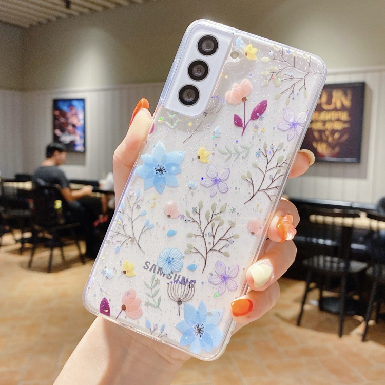 BLOOM Husă De Protecție Pentru Samsung Galaxy A25 5G BLUE FLORAL