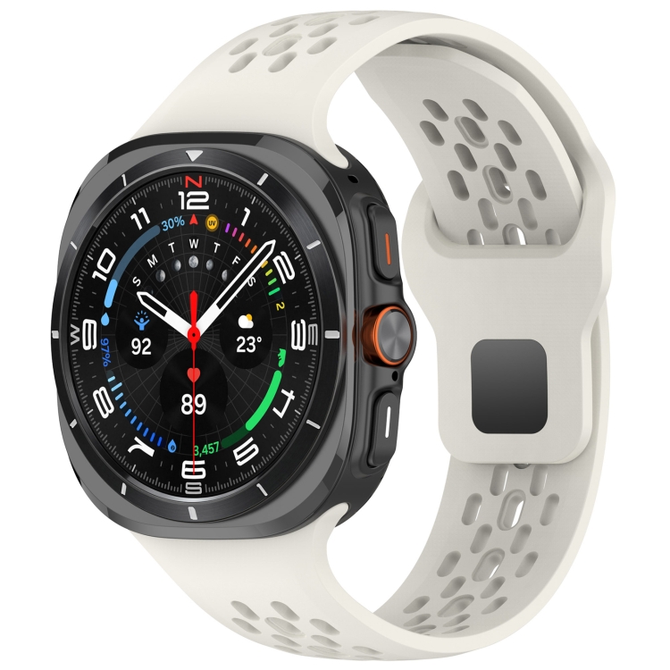 AIRY Curea Din Silicon Pentru Samsung Galaxy Watch Ultra 47mm Bej