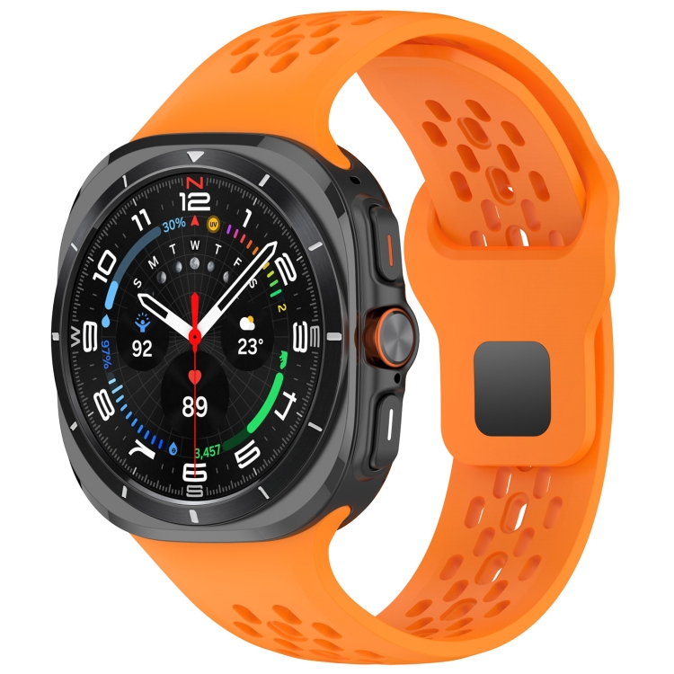 AIRY Curea Din Silicon Pentru Samsung Galaxy Watch Ultra 47mm Portocaliu