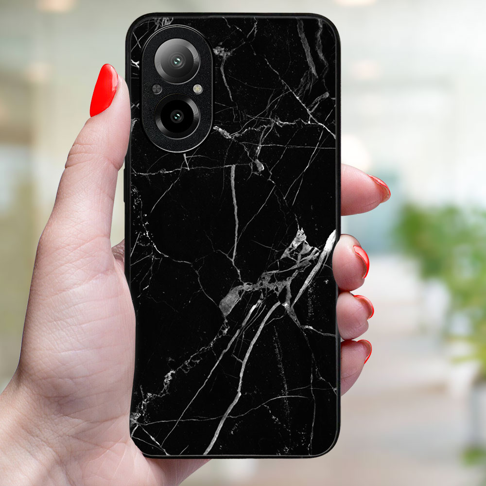 MY ART Capac De Protecție Pentru Realme C67 BLACK MARBLE (142)