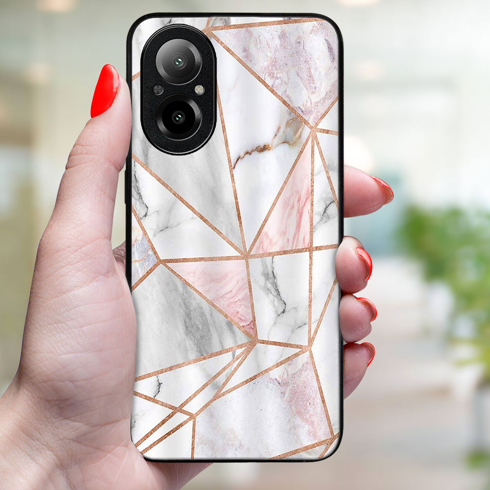 MY ART Capac De Protecție Pentru Realme C67 PINK MARBLE (143)