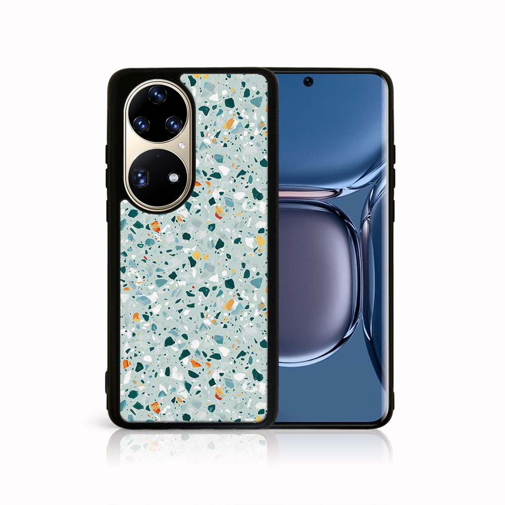 MY ART Husă De Protecție Pentru Huawei P50 Pro - BLUE TERRAZZO (164)