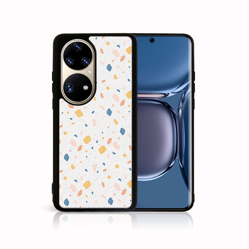 MY ART Husă De Protecție Huawei P50 Pro -ORANGE TERRAZZO (165)