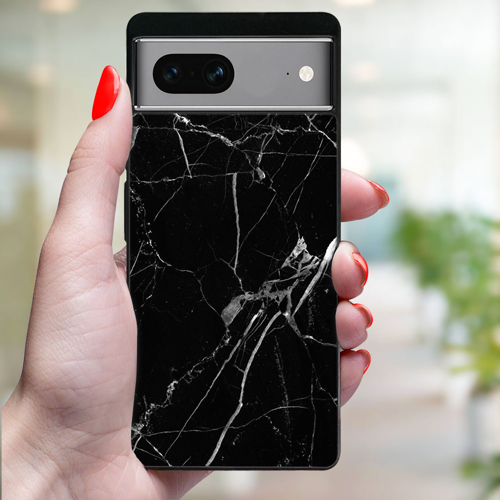 MY ART Husă De Protecție Pentru Google Pixel 7 BLACK MARBLE (142)