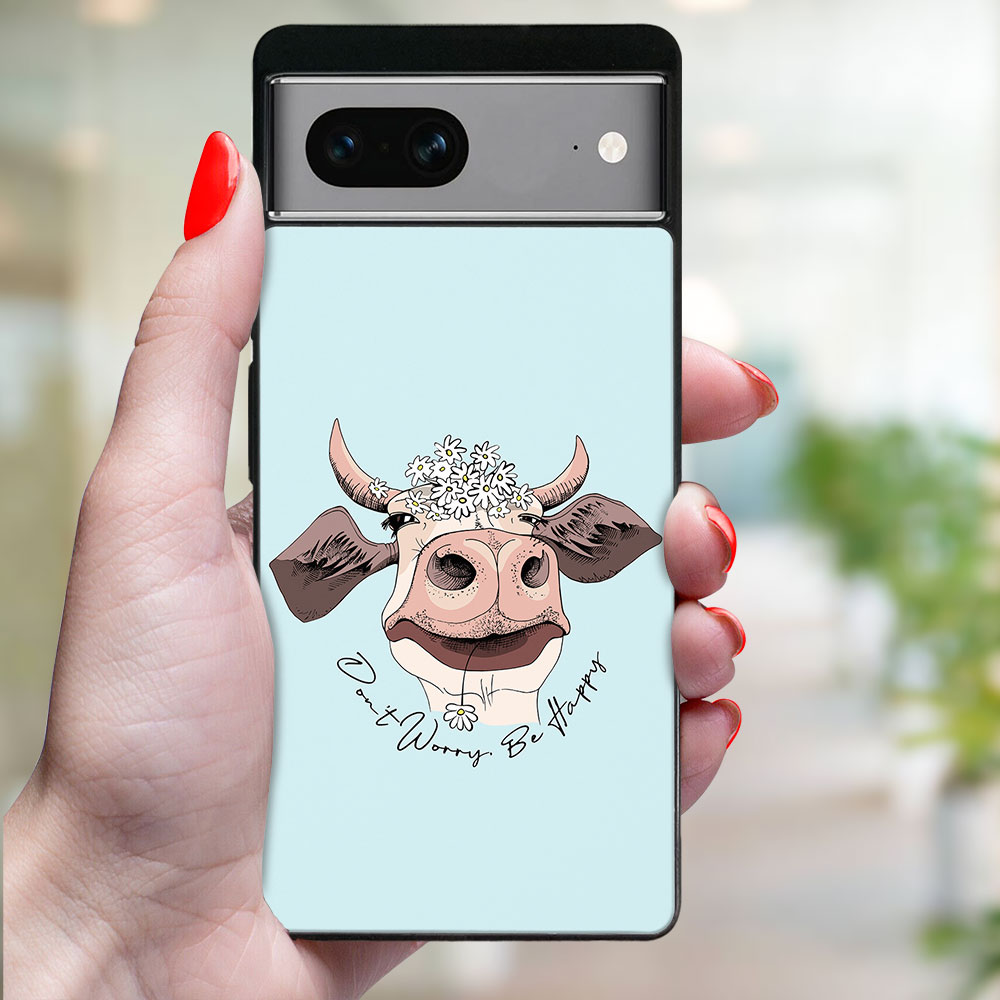 MY ART Husă De Protecție Pentru Google Pixel 7 HAPPY COW (181)