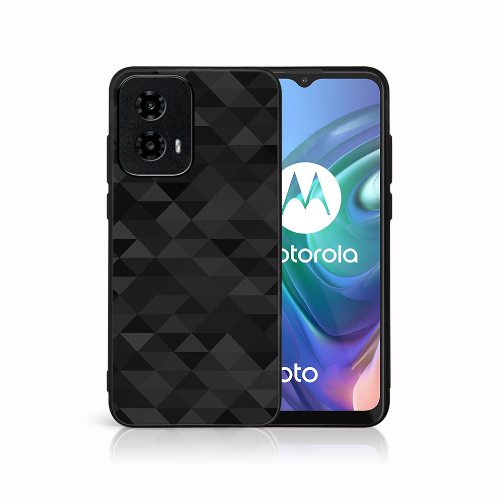 MY ART Husă De Protecție Pentru Motorola Moto G34 5G BLACK TRIANGURI (232)