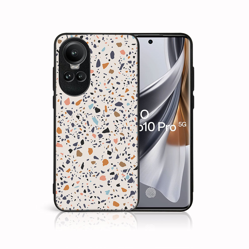 MY ART Husă De Protecție Pentru Oppo Reno10 5G / Reno 10 Pro 5G BEIGE TERRAZZO (162)