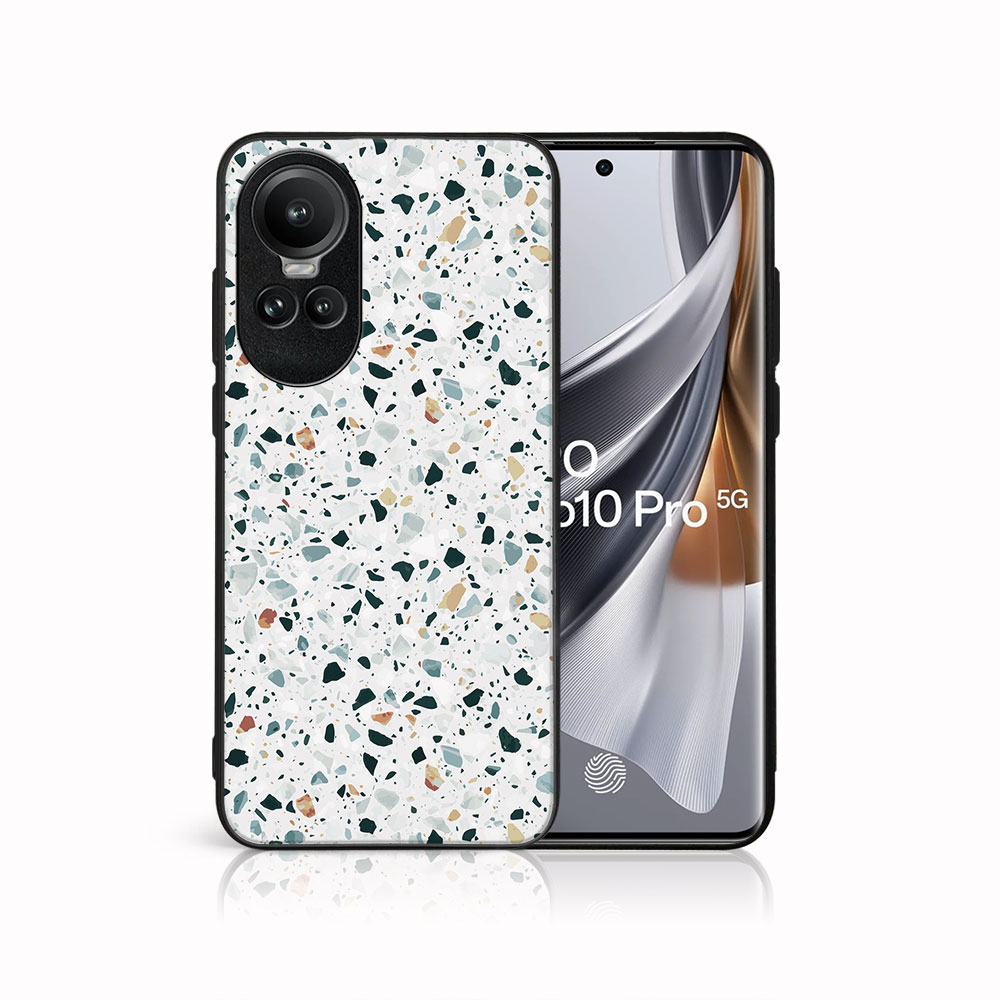 MY ART Husă De Protecție Pentru Oppo Reno10 5G / Reno 10 Pro 5G GREY TERRAZZO (163)