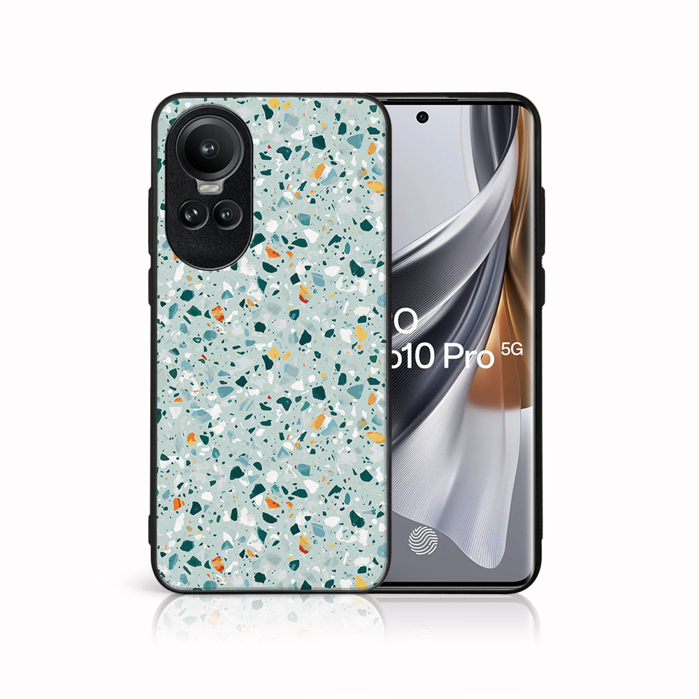 MY ART Husă De Protecție Pentru Oppo Reno10 5G / Reno 10 Pro 5G BLUE TERRAZZO (164)