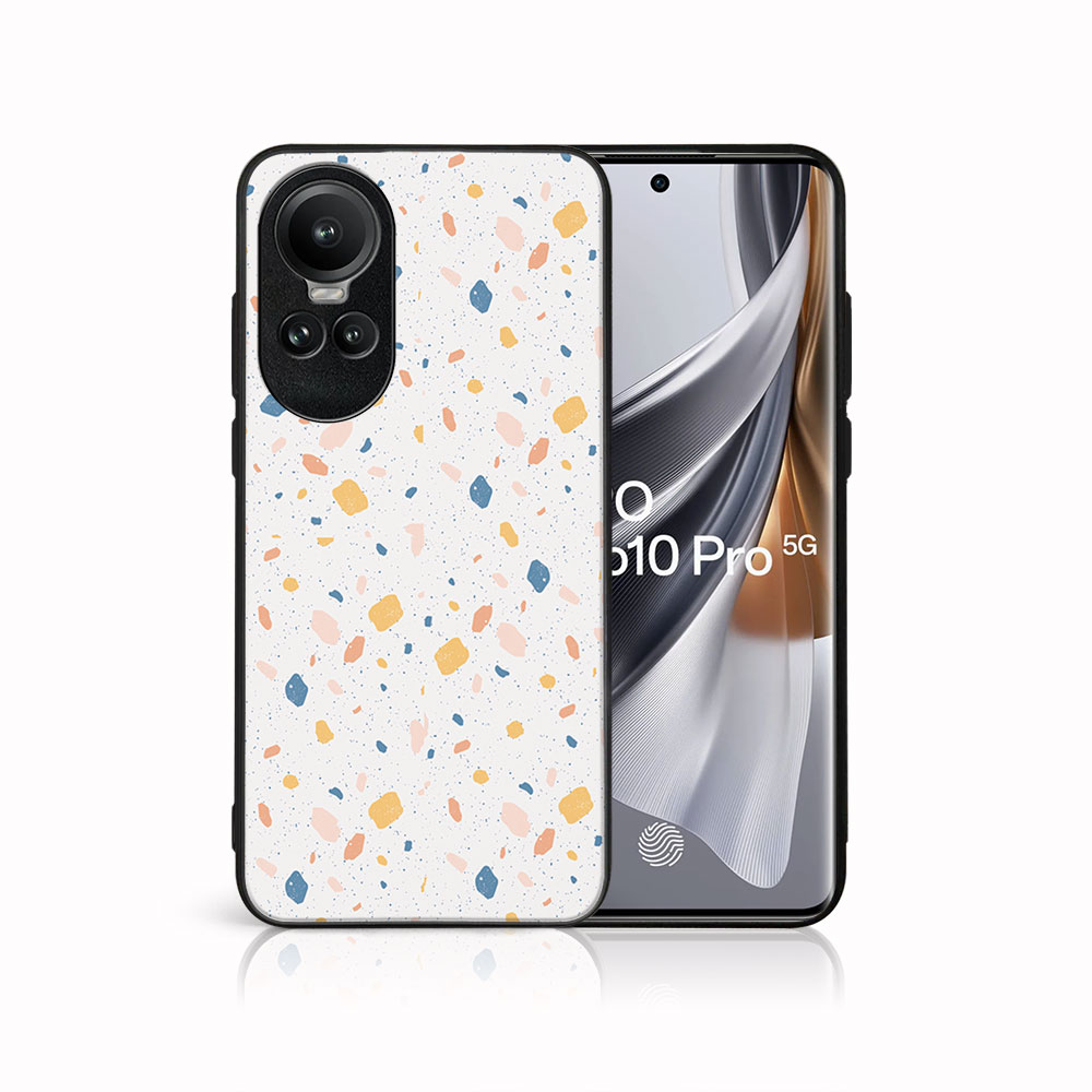 MY ART Husă De Protecție Pentru Oppo Reno10 5G / Reno 10 Pro 5G ORANGE TERRAZZO (165)