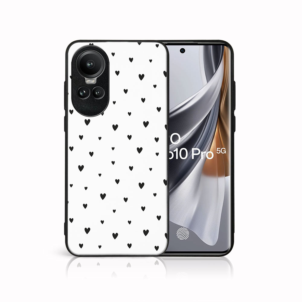 MY ART Husă De Protecție Pentru Oppo Reno10 5G / Reno10 Pro 5G BLACK HEARTS (167)