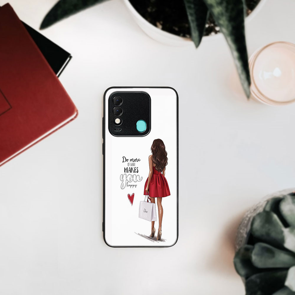 MY ART Husă De Protecție Pentru Tecno Spark 8 - DRESS RED (137)