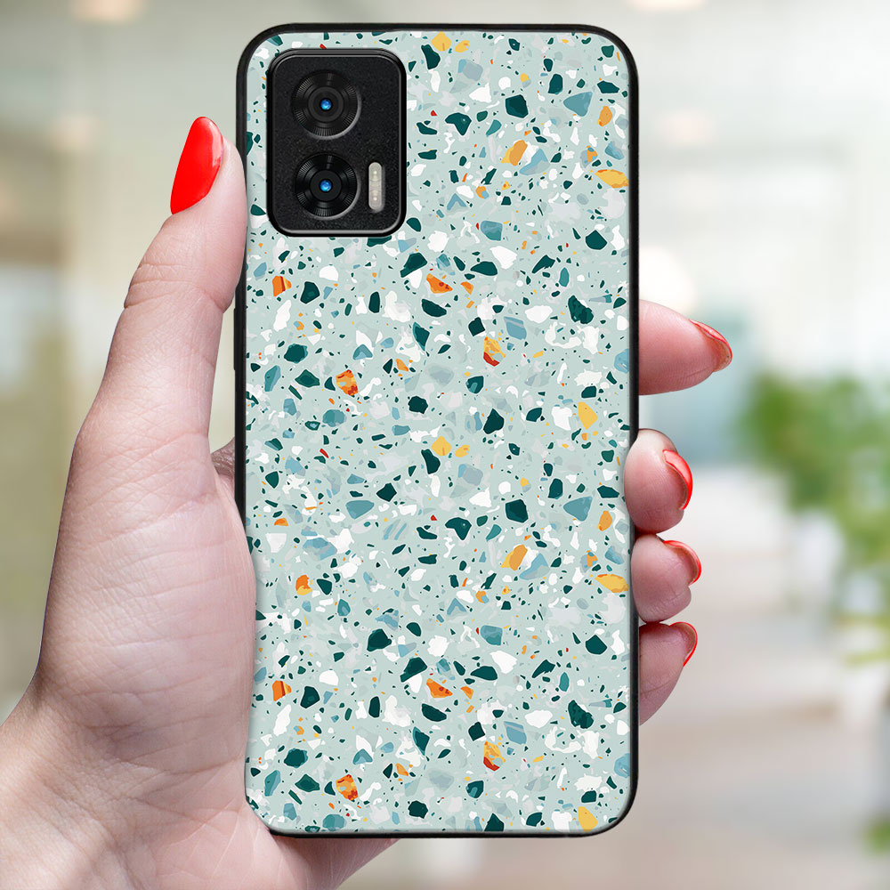 MY ART Husă De Protecție Pentru Motorola Edge 30 Neo BLUE TERRAZZO (164)