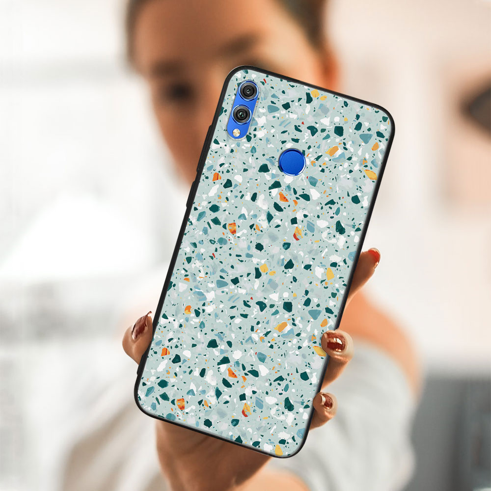 MY ART Husă De Protecție Honor 8X - BLUE TERRAZZO (164)