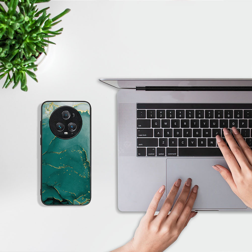 MY ART Husă De Protecție Pentru Honor Magic5 Pro 5G GREEN MARBLE (145)