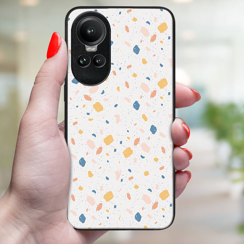 MY ART Husă De Protecție Pentru Oppo Reno10 5G / Reno 10 Pro 5G ORANGE TERRAZZO (165)