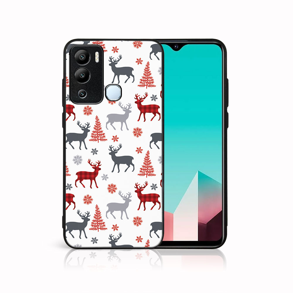 Coperta MY ART Cu Design De Crăciun Infinix Hot 12i DEER (068)