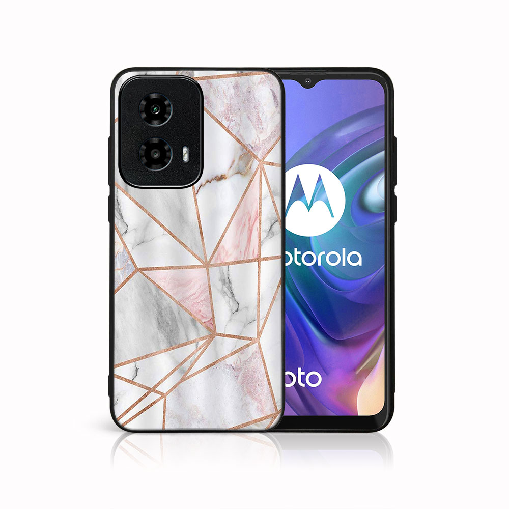 MY ART Capac De Protecție Pentru Motorola Moto G04 / G24 / G24 Putere PINK MARBLE (143)