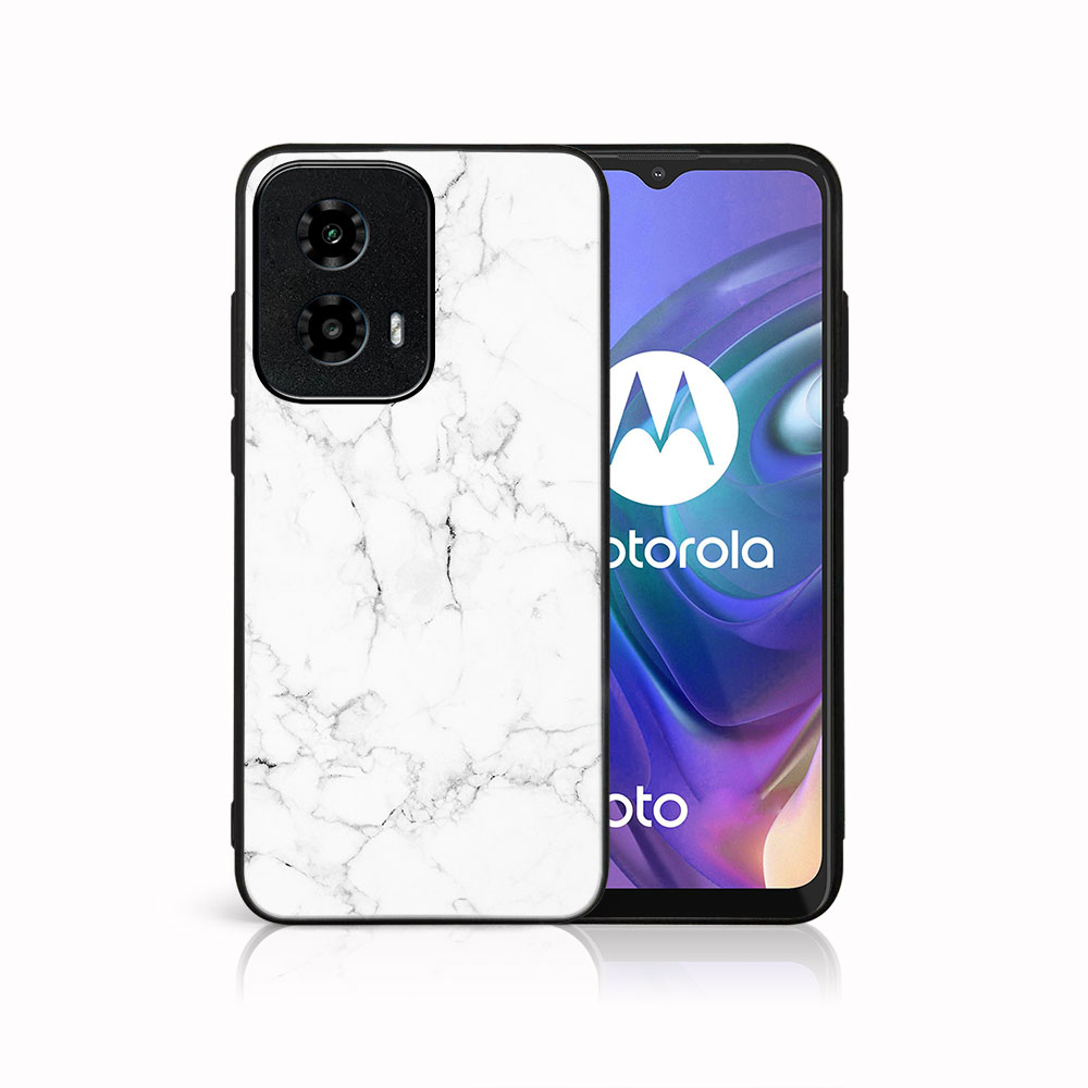 MY ART Capac De Protecție Pentru Motorola Moto G04 / G24 / G24 Putere WHITE MARBLE (144)