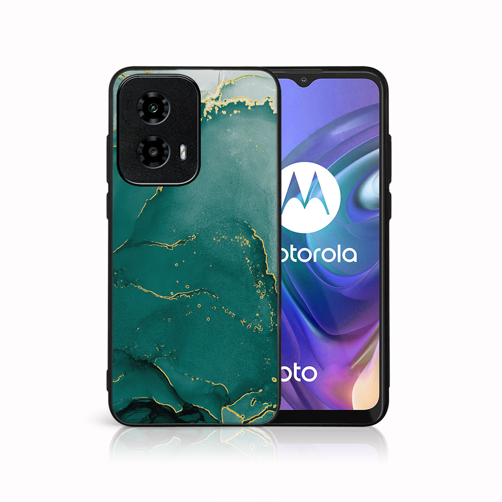 MY ART Capac De Protecție Pentru Motorola Moto G04 / G24 / G24 Putere GREEN MARBLE (145)