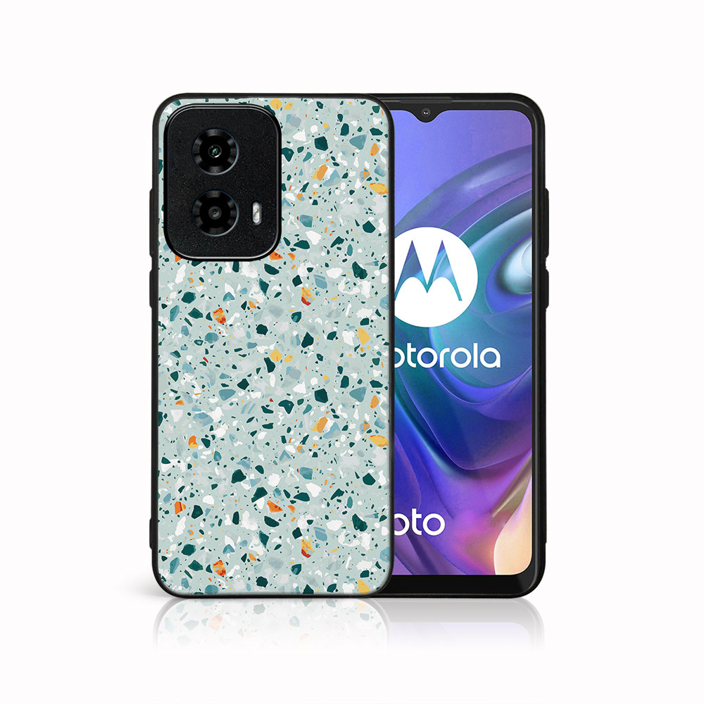 MY ART Capac De Protecție Pentru Motorola Moto G04 / G24 / G24 Power BLUE TERRAZZO (164)