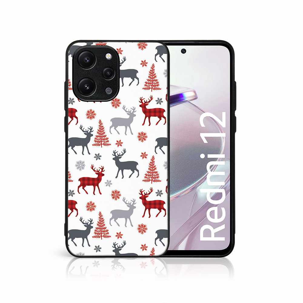 MY ART Husă Cu Design De Crăciun Xiaomi Redmi 12 DEER (068)